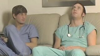 Two medic twinks sneak into a room to make love in secret Gay Life Network - Amateur Gay Porno