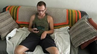 Daddies Boy Strips, Strokes Moans and uses Buttplug while Watching Porn russiegoodboy - BussyHunter.com