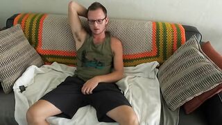 Daddies Boy Strips, Strokes Moans and uses Buttplug while Watching Porn russiegoodboy - BussyHunter.com