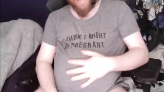 mpreg daddy gives birth during camshow pregnantpup - Amateur Gay Porno