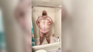 Showing and Spreading some Chubby Christmas Cheer in the Shower Rex Behr - BussyHunter.com