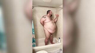 Showing and Spreading some Chubby Christmas Cheer in the Shower Rex Behr - BussyHunter.com