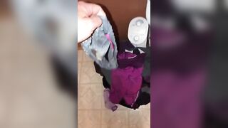 Licking my Wifes Dirty Panties from the Laundry before & after Cumming in Them, Tastes so Good Jetsfan1983 - BussyHunter.com