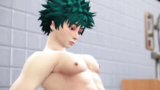 Hero's Bath Time - Midoriya x Bakugo - my Hero Academia 3D Animation Parody Llama Del Geh - BussyHunter.com