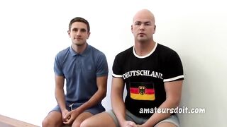 Aussie Muscle Daddy Colton & Sebastian Interview Part 1 Australian Amateurs Do It - BussyHunter.com