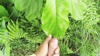 Big Cock Cumshot in Natural Garden, Outdoor Cumshot Desimast - BussyHunter.com