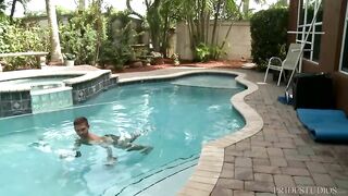 2 Young College Boys Fucking & Sucking by the Pool Pride Studios - BussyHunter.com