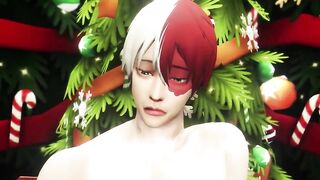 Hero's Christmas Threesome with Santa - Bakugo x Midoriya x Todoroki 3D Animation Parody Llama Del Geh - BussyHunter.com