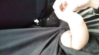 Dirty Man Masturbating Big Fat Cock in Car at Work Break