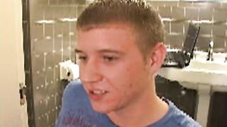 Josh Myers School Bathroom Jerking - Huge Cumshot Josh Myers - BussyHunter.com