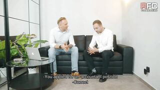 Job interview. Boss fucks really hard his new assistant for  - Free Gay Porn