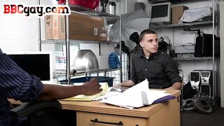 office black top fucking ir hairy stud in his white asshole