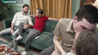 twink dudes smashed in ass in group sex by big dicks