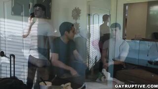 homophobic guy fucks a twink gay in the kitchen