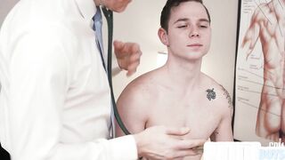 petite medical twink barebacked by doctor during exam