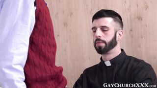 bearded priest teases young catholic and fucks his ass raw2