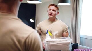 military privates jeremiah cruze and blain o connor fuck in sergeant s room