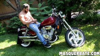 zack is bearded muscular biker who is jerking off outdoors2