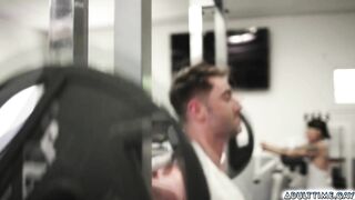 disturbing and shocking two men start having hardcore gay sex in gym