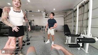 vrb gay bareback sex fantasy in the gym with muscle asian jkab dale vr porn