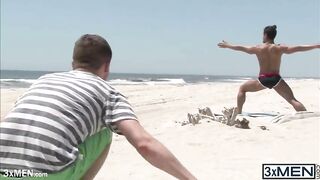 beach buddies diego sans and jack radley enjoys hard ass pounding