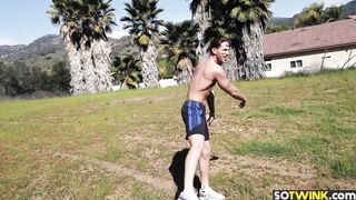 horny hunks play ball outside and enjoy hardcore fuck