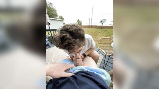 StepBrothers - Lil bro blows Big bro a bit outside on the patio - 8 secs - Bussyhunter.com - Gay Porn