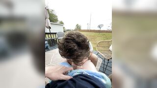 StepBrothers - Lil bro blows Big bro a bit outside on the patio - 8 secs - Bussyhunter.com - Gay Porn