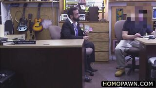 weird college teen guy gets his ass holed with straight huge cock in the pawnshostraight pervert shop owner comforted a mature guy and gets his ass fucked