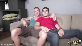 fit buddies duke and tanner cums after a hardcore gay assfucking