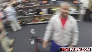 black dude sells himself and his ass to be used as a toy in a pawn shop