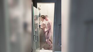 StepBrothers - Big bro fucks Lil bro in the shower - 37 secs - Bussyhunter.com - Gay Porn