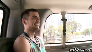 fooled str8 stud fucks gay ass in pickup van till cumshot