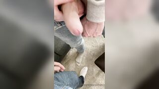 StepBrothers - Lil bro pulls Big bro out of his jeans and wank him a little - 1 min - Bussyhunter.com - Gay Porn