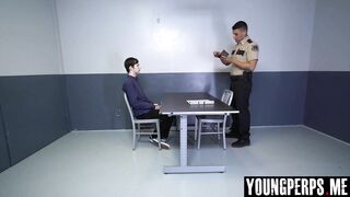 teen perp detained and anal fucked by officer on duty