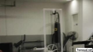 muscle man analed ts goddess in the gym