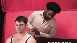 domination by hard fat ebony dick for muscular white dude