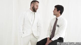 mormon boy barebacked by bearded elder after serious blowjob