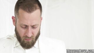 mormon boy barebacked by bearded elder after serious blowjob