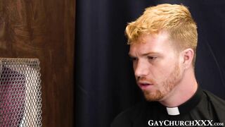 sinful twink bareback drilled by priest in confession booth