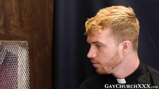 sinful twink bareback drilled by priest in confession booth