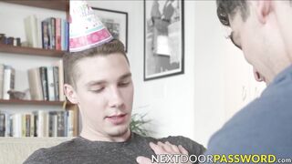 young men celebrate birthday with raw anal penetration