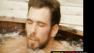 retro worker jerks off solo after work and jacuzzi time2