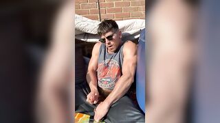 Jerking off outside and playing with my ass Paddy OBrian - BussyHunter.com