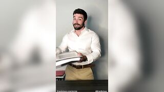 Jerking off and cumming over the desk Teacher Role Play JordanxBrandt - BussyHunter.com