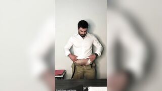 Jerking off and cumming over the desk Teacher Role Play JordanxBrandt - BussyHunter.com