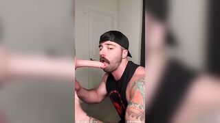 Practising My Dick Sucking Skills Then Jerking Off And Tasting My Load Jordanxbrandt - BussyHunter.com