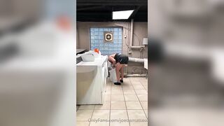 Fucking a hot guy in the laundry room Joe DeMatteo - BussyHunter.com