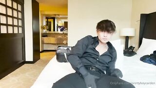 Jerking-off-in-my-hotel-room-and-eating-my-load-Aedan-Carden-prettyboyaedan