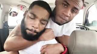 Two Naughty Black Guys Are Having Raw Sex in the Car   BussyHunter.com (Gay Porn)